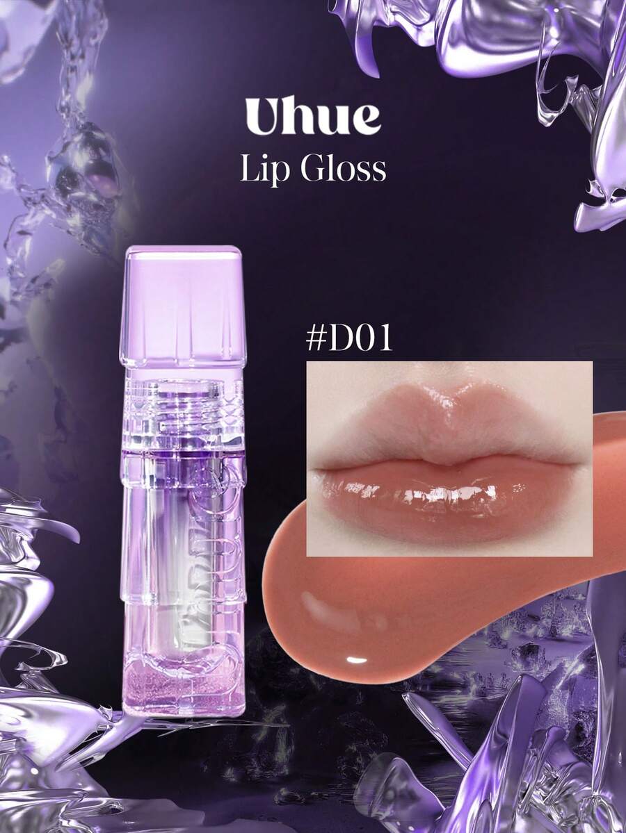 Uhue 唇釉 D01 3ml/0.1 Fl.Oz 玻璃光澤 高光澤 顯色豐盈 豐唇保濕 輕盈亮麗 塗抹順滑 長效保濕 舒適佩戴 完美禮物 - D1 - 查看 1