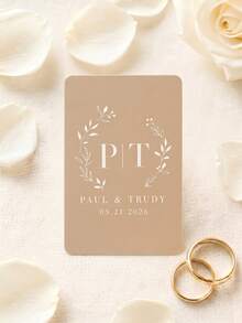 Personalized Custom Wedding Playing Cards Set (54 Cards) - Guest Book Alternative, Blank Message Cards, DIY Signature Favors, Unique Keepsake Cards, Elegant Floral & Letter Design, Suitable For Weddings, Engagements, Bridal Showers - Multicolor - View 12