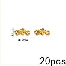 20 Peças Pingentes de Aço Inoxidável Banhados a Ouro 18K com Duplo Furo, Conectores Vintage Boho para Fabricação de Joias, Suprimentos para Fabricação de Joias DIY - Conector duplo suspenso - Visão 11
