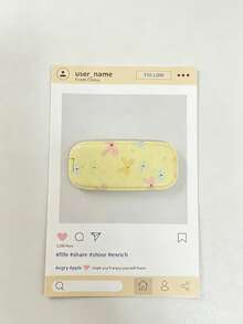 1件仿皮革紋鏡面化妝手機支架，背貼式可折疊鏡子貼紙，橫向與縱向雙用便攜式桌面支架 - 多色-彩色蝴蝶結款 - 查看 4