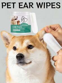 YEGBONG Dog & Cat Ear Cleaning Finger Sleeves, Suitable For Dogs & Cats, Pet Ear, Eye, Teeth Cleaning, Soft & Easy To Use, Fresh Breath, Non-Irritating, Suitable For Daily Ear & Teeth Care For Pet Cats & Dogs - Uscented - View 5