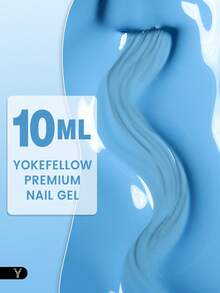 YOKEFELLOW 10ml 藍色凝膠指甲油，夏日天空藍指甲凝膠，高顯色，適用於 UV LED 燈固化，適合美甲沙龍使用，編號 YM172 - 天藍色 - 查看 3