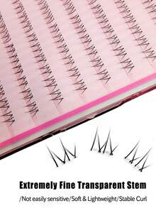 Asiteo 120pcs Pre-Glued Lower Eyelashes, Natural Soft Lightweight Manga Style False Lower Lashes, Suitable For Daily Wear, No Glue Needed, Korean-Japanese Makeup Style, Fits Various Makeup Looks - C - View 3