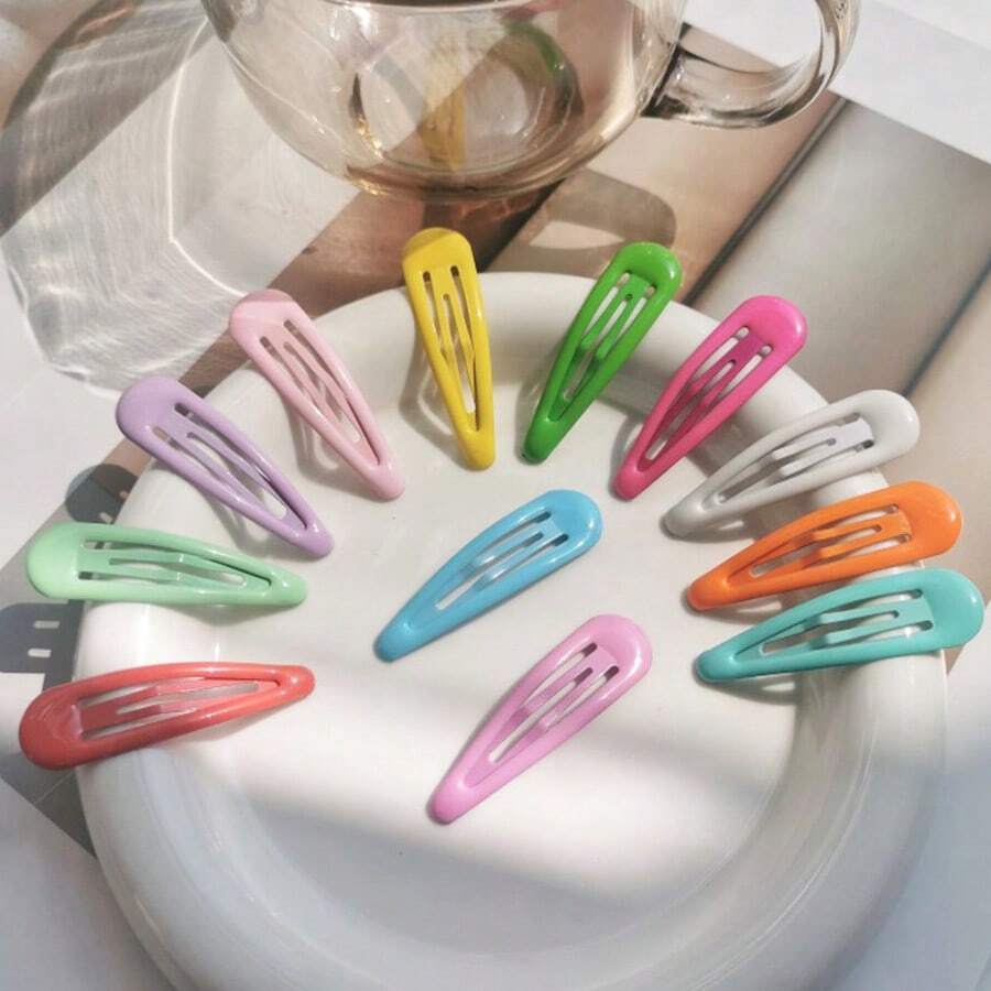 15pcs Candy Color BB Hair Clips, Colorful Girly Style Hair Clips, Ins Viral Hair Clips For Adults, Bangs Clips, Straight Hair Clips, Hair Accessories - Hair Clip - View 1