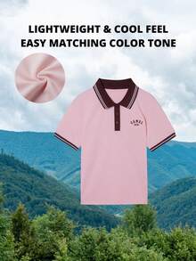 CAMEL CROWN Women's Outdoor Sports T-Shirt, Polo Shirt Short Sleeve Top, Comfortable Breathable Quick-Dry, Suitable For Spring And Summer All Year Round - Ice Essence Powder - View 2