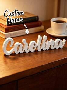 Personalized Desktop Name Decoration - Customized Text And Name, Create Your Exclusive Ornament, Macaron Color Palette, Fashionable Decor, Perfect Gift For Holidays And Back To School Gift For Teachers - Multicolor - View 8