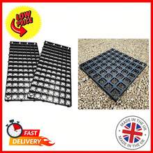 8 X Plastic Driveway Grids Black Plastic Mat For Turf, Grass, Lawn, Path & Gravel Protector Drainage Mat - A - View 2