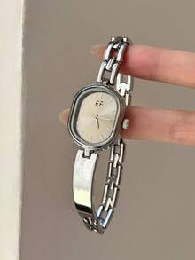 1pc Square Bamboo Knot Quartz Watch, Gold/Silver Color, Suitable For Daily Wear And Perfect Gift For Birthday, Christmas - Gold - View 11