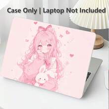 小女孩 UV 印花圖案筆電保護殼，透明硬殼保護套，適用於 MacBook Air 和 Pro/ Matebook D14/D16，耐用塑料 - 查看 8
