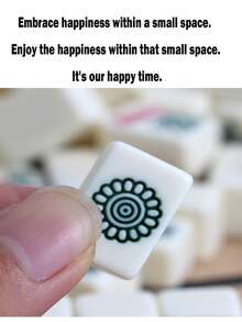 Authentic Mini Mahjong Set, Portable Mahjong Table Game For Outdoor Travel, Suitable For Family Entertainment And Outings, Interactive Game, Party Game, Holiday Game, Creative Small Gift, Travel Game, Ideal Halloween And Christmas Gift, Birthday Gift, Valentine's Day Gift - Multicolor - View 7