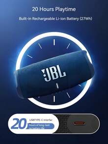 CHARGE 5 Portable Bluetooth Speaker IP67 Waterproof Power Bank Function USB Charging Output 20 Hours Playtime JBL Partyboost Suitable For Pool Party Outdoor Camping - Gray (New) - View 9