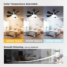 Ceiling Fans - White Red Light - View 6