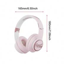 Coca-Cola T05 Wireless Over-Ear Headphones, 40mm Dynamic Driver, Upgraded Wireless 6.0, Foldable Lightweight Design, 25-Hour Battery Life, Wired/Wireless Dual Mode, Perfect Gift For Music Lovers - View 8
