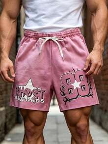 Men's Summer Thin Fashion Casual Sports Loose Bermuda Shorts For Daily Wear, Vacation And Beach - Pink - View 1