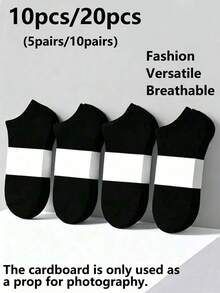 10/15 Pasang Kaos Kaki Pendek dan Kaos Kaki Model Rendah Seri Aneka Warna untuk Wanita, Kaos Kaki Tipis untuk Musim Panas - MultiWarna - View 4