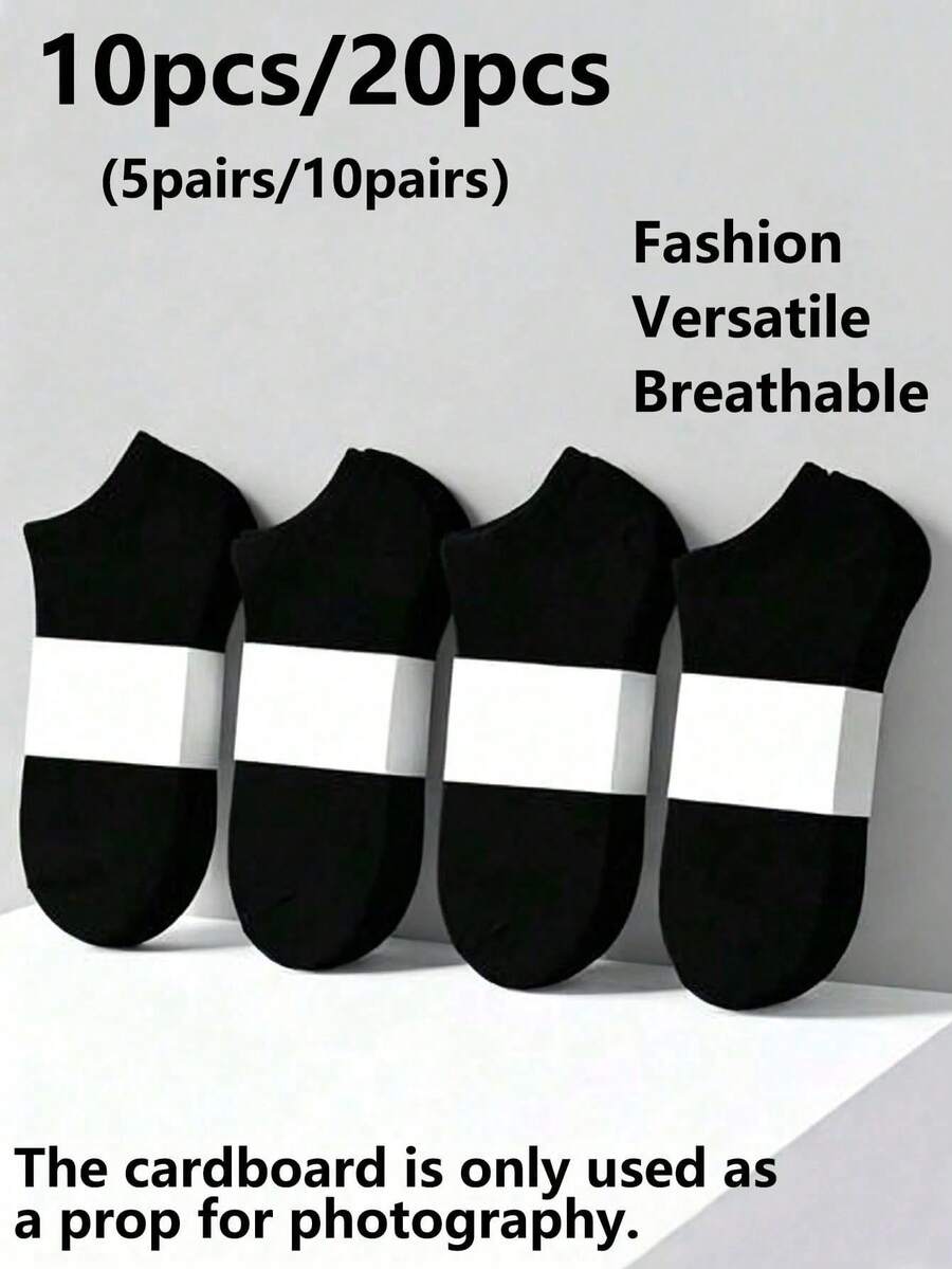 10/15 Pasang Kaos Kaki Pendek dan Kaos Kaki Model Rendah Seri Aneka Warna untuk Wanita, Kaos Kaki Tipis untuk Musim Panas - MultiWarna - View 1