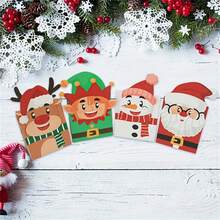 4/8/12pcs 3D Santa Snowman Reindeer Elf Party Box Packs, Xmas Goodie Boxes For Holiday Party Favors, Gift Boxes For Christmas Party Decorations - View 2
