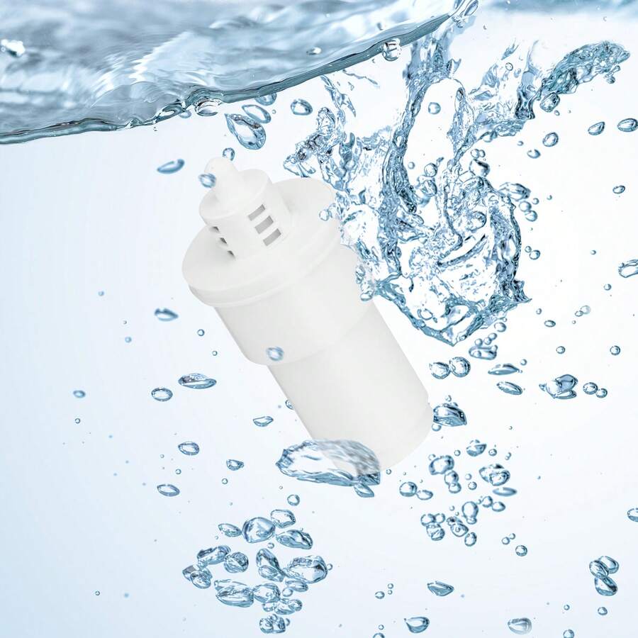 Repuestos de Filtro de Agua de 5 Etapas para Jarras y Dispensadores, sin BPA, Dura 3 Meses o 150 L, Reduce la Cal, el Plomo y Cloro, para Jarra con Filtro de Agua 6216, 66 x 146 mm, 3 uds - Ver 1