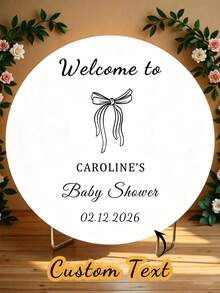 Fondo redondo personalizable (soporte no incluido), patrones/logotipos/texto imprimibles, duradero, adecuado para bodas, fiestas de cumpleaños, bautizos, accesorios de fotomatón y decoraciones de fiesta, diseño redondo moderno, textura suave, fondo redondo - Multicolor - Ver 5