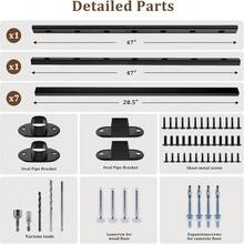 4Ftx 36in H Level Deck Railing Kit, Textured Black AAMA2604 Powder Coat, IBC Certified Guard Rail Deck Porch Balcony Patio Outdoor - Black-level Railing + 4 Step + 1 - View 3