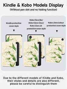 Lantern Flower Pattern Protective Case Compatible With IPad Air 8(M4)2026(11-Inch), Air 4/5 10.9 Inch, 7/8/9th 10.2 Inch, Built-In Pencil Slot Compatible With Samsung Tab S6 10.4 Inch, Compatible With Kindle 11th Gen(2022/2024), Kindle Clara 2E, Clara Colour, Clara BW (6-Inch) And Libra Colour (7-Inch),Cute Girly And Stylish Design, Birthday And Holidays. - Multicolor - View 10