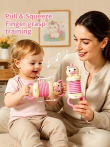 Fun Cartoon Handheld Accordion Toy, Cute Animal Musical Instrument, Suitable For Infants And Toddlers, Enhances Children's Hand-Eye Coordination And Grip Ability, Perfect Birthday Gift, Holiday Gift - Multicolor - View 6