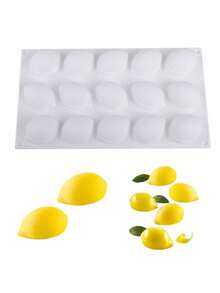 6格水果香蕉/檸檬慕斯蛋糕矽膠模具，巧克力布丁甜點法式糕點烘焙模，創意DIY蠟燭模，可重複使用甜點模具製作工具，送給烘焙愛好者的禮物 - 彩色 - 查看 8