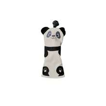 Chinese Style Cartoon Cute Giant Panda Golf Club Headcover, 3D Panda Ears, Exquisite Embroidered Pattern, Lychee Texture PU, Shock-Absorbing Headcover For Field Use - White - View 11