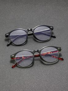 2/4 Pairs Plastic Full Frame Premium Unique Double Lens Design Oval Modern Minimalist Style Men's Daily Wear Transparent Glasses, Suitable For Music Festivals, Weekend Outfits, Dates, Holiday Dressing And Fashion Accessories, Fits All Face Shapes - Clear - View 15