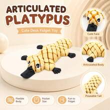 2PCS Segmented Bendable Platypus Stress Relief Doll Set, Office Student Healing Stress Relief Animal Figurines, Stress Relief Doll Set - 彩色 - 查看 5