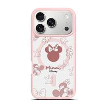 Miniso Disney Mickey And Minnie Mouse Simple Couple Cartoon Mickey Mouse MagSafe Magnetic Charging, Compatible With IPhone 17/17 Pro Max/16/17 Pro/15/14/16 Plus/17 Air/IP 13/15 Pro/12/15 Plus, Drop-Proof And Scratch-Resistant, Compatible With Apple. - Pink - View 1