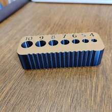 2件裝重型塑膠鑽孔導向器，附4-10mm刻度與編號孔(1-100)，適用木材與乾壁的精密鑽孔工具，相容4-10mm鑽頭，手動鑽孔導向器 - 精密鑽孔工具 - 查看 4