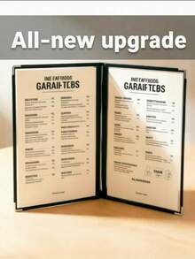 Carte de meniu transparentă cu foi libere, format A4, carte de rețete cu copertă transparentă din PVC, dosar pentru meniuri de restaurant, dosar pentru casa de marcat pentru restaurant, meniu de restaurant, depozitare în bucătărie, accesorii de bucătărie - Multicolor - Vizualizare 13
