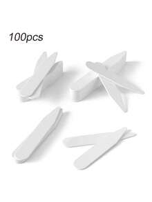 100pcs Pvc Shirt Collar Support, Plastic Collar Stays For Men Shirts,Accessories,Festival,Graduation Gift,Accessories - White - View 7