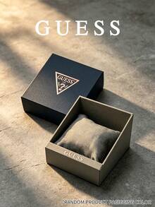 GUESS Official Square Watch Gift Box, Premium Paper Packaging Case With Cushion For Wristwatch Storage Holiday Gift Packing - Black - View 6