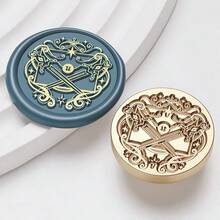 1件 七月新品 信封系列蠟封印章頭 多款創意信封圖案 可用於信封封口、書籤、剪貼簿、文具、禮物裝飾的蠟封工具 - 信封系列 - 查看 16