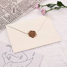10pcs/Set (5 Envelopes + 5 Seal Stickers) Minimalist Beige Large/Small Premium Textured Linen Pattern Envelope And Seal Sticker Set, Handwritten Love Letter, Thank You Card, Greeting Card Envelope Set - 10Pcs - View 13