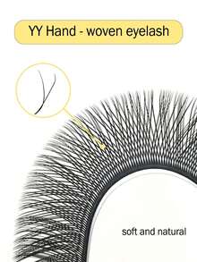 FOXYMEI 12 Rows New W-Shape Eyelashes C/D Curl W-Shape Lash Extensions YY Imported Material Handmade Natural False Eyelashes 8-15mm Pre-Made Dense Fan Shape 0.07mm Thickness Lightweight Soft Auto-Blooming Salon Style - View 3