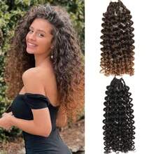 Hawaiian Ocean Wave Crochet Braided Curly Hair Goddess Braids Synthetic Wig Bohemian Style Hair Accessory For Women - Multicolor - View 1