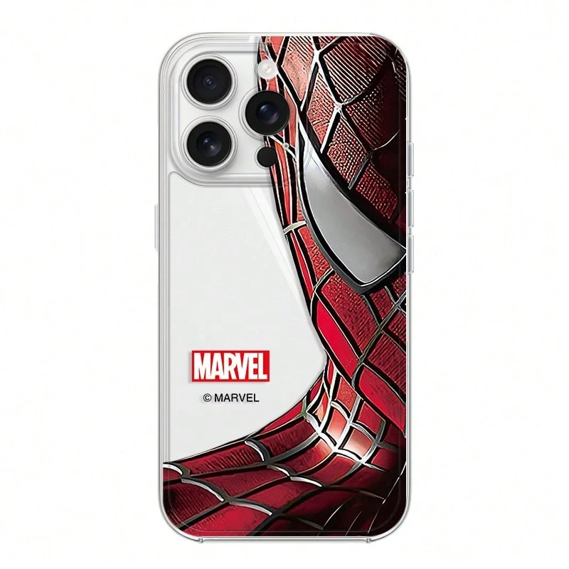 Miniso Marvel Spider-Man 透明防摔軟殼手機保護殼,適用於 iPhone 17/17 Pro/18 Pro Max/18 Pro/Air/16 Pro Max/15 Plus/14/13/IP17/15 Pro/12 Pro/11/16 Plus,適合 Apple - 無色 - 查看 1