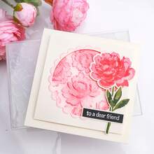 1 pieza Carpeta con relieve 3D, Suministros para scrapbooking DIY, Hermosa carpeta de plástico con relieve de patrón floral, Adecuada para hacer tarjetas, scrapbooking y otras creaciones de manualidades de papel - Multicolor - Ver 2
