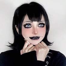 Mavis Cosplay Wigs For Women Black Reverse Bob Wig For Girls Cosplay Vampire Wigs Halloween Costume Wig - Black - View 3
