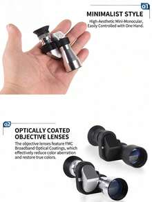 1pc Corner Telescope/Phone Telescope/Phone Clip Outdoor Travel Corner Monocular Telescope Phone Telephoto Lens 2-In-1, Universal Lens Clip Compatible With All Phone Models, Hiking Camping Bird Watching Concert Photography Long Distance High Definition Clear, Portable Compact, Essential Telephoto Accessory For Outdoor Enthusiasts - Black - View 6