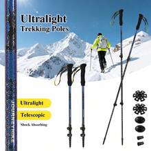 Ultra-Lightweight Carbon Fiber Trekking Poles, 3-Section Telescopic, Lightweight - 50% Lighter Than Aluminum, Durable, Shock-Absorbing. Chinese Dragon Embossed, Symbolizing: Auspiciousness/Power/Sacredness/The Power To Conquer Everything, Owning It Can Help You Conquer Every Mountain. - Multicolor - View 5
