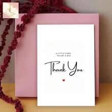 This Minimalist Thank You Greeting Card Printed With Sweet Wording A Little Card To Say A Big Thank You, Made Of Thick Premium Cardstock With Blank Inner Page For Writing Sincere Words, Thoughtful Appreciation Gift For Colleagues, - One Size Fits All - View 6