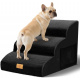 Schwarze 3-stufige Hundetreppe