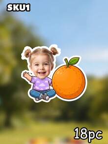 Custom Children's Tropical Fruit Face Banner, 1st Birthday Hanging Flag, Summer Yard Decoration Garland, Baby Shower Party Decor, Tutti Frutti Party Favors, Children's Milestone - Multicolor - View 14