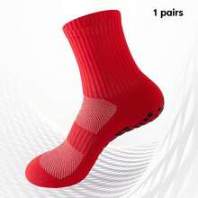 1/3/6 Pairs Non-Slip Football Socks With Grip Dots, Shock-Absorbing, Wear-Resistant, Thickened, Breathable Sports Football Socks - Multicolor - View 22