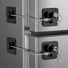 No-Drill Steel Wire Limit Lock, Compatible With Various Window And Refrigerator Door Styles, Durable And Stable Lock Line, Can Limit Opening And Closing Range, Wind-Proof, Prevents Accidental Opening Of Cabinet Doors And Windows, Strong Versatility For Home Use. - Multicolor - View 1