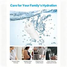 Repuestos de Filtro de Agua de 5 Etapas para Jarras y Dispensadores, sin BPA, Dura 3 Meses o 150 L, Reduce la Cal, el Plomo y Cloro, para Jarra con Filtro de Agua 6216, 66 x 146 mm, 3 uds - Ver 6